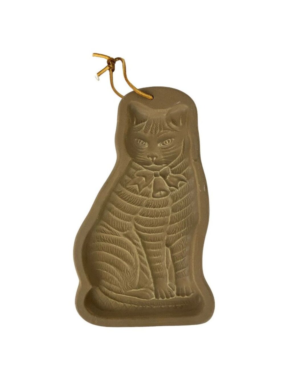 Vintage 1981 Hartstone Pottery Sitting Tabby Cat Cookie Mold